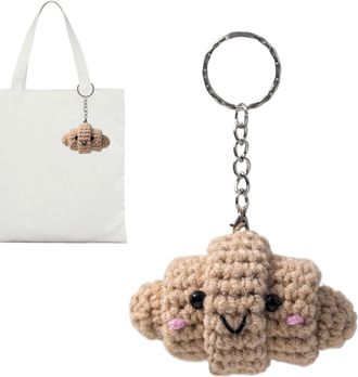 Generic Keychain - Cute Crochet Plush Keyring | Handmade Emotional Support Food Doll Bag Charm | Funny Gift for Women Men Kids, Car, Backpack, Purse Decoratio
