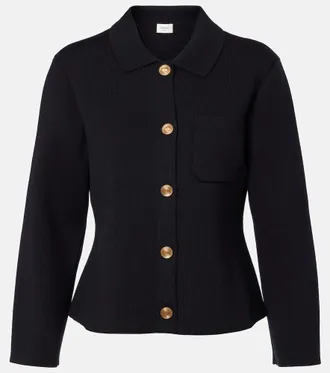 Saint Laurent Waffle-knit wool cardigan