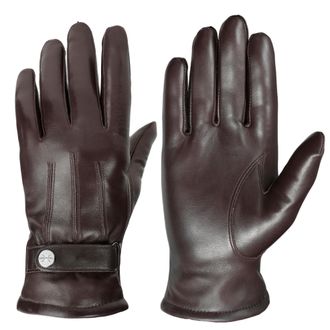 Pearlwood Lederhandschuhe PEARLWOOD BROOKS, Herren, Gr. 8,5, chocolate, Lammleder, unifarben, Handschuhe Lederhandschuhe, weiches Innenfutter, Wollanteil, verst