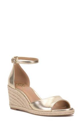Vince Camuto Faylie Wedge Espadrille Sandal in Egyptian Gold at Nordstrom Rack, Size 9.5