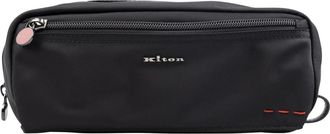 Kiton Pochette Regular Solid - Heren - Toilettassen - Zwart - ONE Size - Wol - Tassen