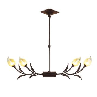 Netlighting Holland Telescopic Linear Pendant Line 4 Light G9 Brown Black Oxide