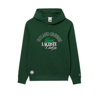 Lacoste Heren Roland Garros Editie Graphic Print Hoodie (Groen)