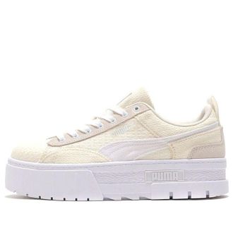 Puma (WMNS) PUMA Mayze Patchwork Thick Sole Retro Casual Skateboarding Shoes White 383687-01