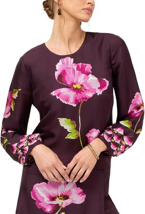 Johnny Was Normandie Silk-Blend Blouse