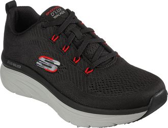 Skechers Mens Dlux Walker Shoes Black/Red 9 (43)