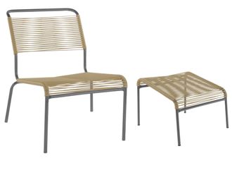 Schubiger M&ouml;bel Spaghetti-Lounger + Hocker S&auml;ntis