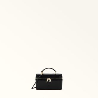 Furla Camelia Mini Bag Nero Black Patent Leather Woman