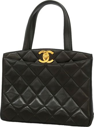Chanel Black Leather Tote Bag (Pre-Owned)
