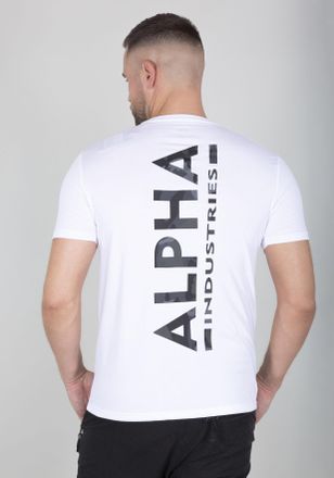Alpha Industries Rundhalsshirt ALPHA INDUSTRIES Back Tee Camo Print, Herren, Gr. XXL, weiss (wei&szlig;, schwarz), Single Jersey, Obermaterial: 100% Baumwolle, bedruckt, nor