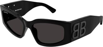 Balenciaga BB0321S Asian Fit 001 Womens Sunglasses Black Size 57