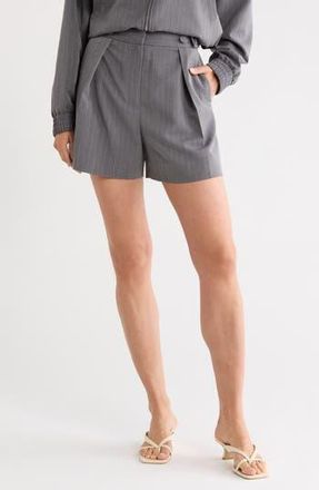 Derek Lam Boswell Pinstripe Shorts in Grey Melange at Nordstrom Rack, Size 12
