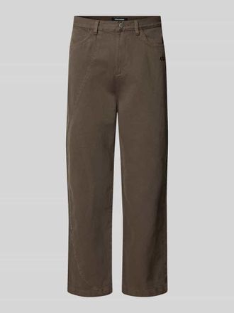 Pegador Wide Leg Jeans im Label-Stitching Modell WACO in Dunkelbraun, Gr&ouml;&szlig;e 29