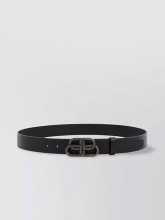 Balenciaga leather logo buckle belt