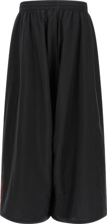 Yohji Yamamoto Striped Technical Taffeta Joggers - Black