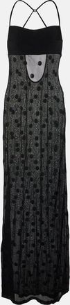 Jacquemus La Robe Maille Puntini polka-dot mesh gown