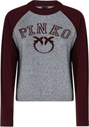 Pinko Ronde hals gebreid - Dames - Ronde hals truien - Grijs - S - Truien & Vesten