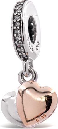 Pandora Two-Tone Double Heart Dangle Charm