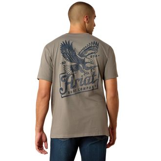 Ariat Mens Ariat Paintriot Classic Fit T-Shirt in Smoked Pearl, Size 2X-Large
