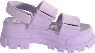 Buffalo Aspha Snd Platform Sandal in Croco Lavender at Nordstrom, Size 37