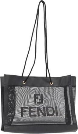 Fendi Pre-owned Tote Bags, female, Black, Size: ONE SIZE Pre-owned Nylon Tote Bag