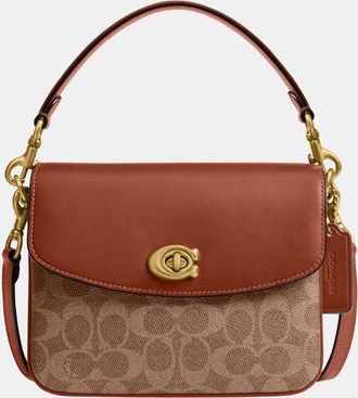 Coach Womens Cassie Crossbody Bag 19 In Signature Canvas - Brown - One Size