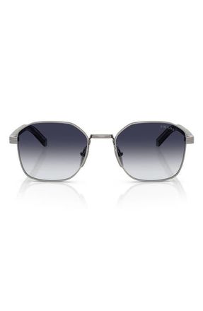 Prada 51mm Square Sunglasses in Gunmetal /Grey Gradient at Nordstrom