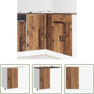 vidaXL Mobile base lavello - Mobile Base Lavello Lyon Legno Antico in Legno Multistrato