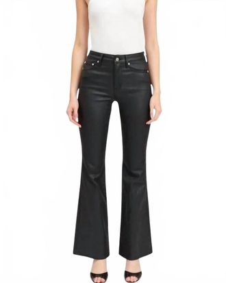Daze Heartbreaker Flare Denim Pants In Coated Asphalt