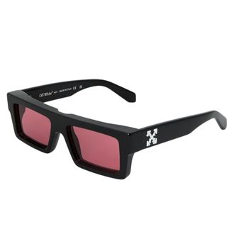 Off-white Off White Zonnebril met Ruby-logo voor dames (Zwart/Rood)