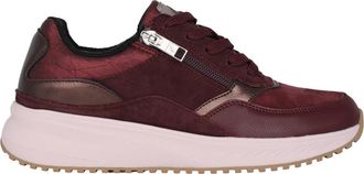 Waldl&auml;ufer Rode vetersneaker voor vrouwen - Dames - Sneakers - Rood - 38 1/2 EU - Leer - Schoenen