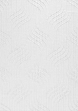 Nazar Rugs Alfombra blanca interior y exterior con motivo zigzags 200x290 cm