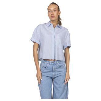 Dondup Shirts, female, Blue, Size: 2XS Boxi Shirt