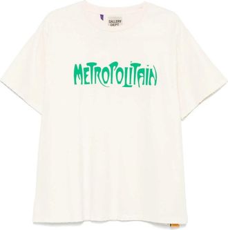 Gallery Dept. T-shirt met Grafische Print en Ronde Hals - Heren - T-shirts - Beige - 2XL - Tops