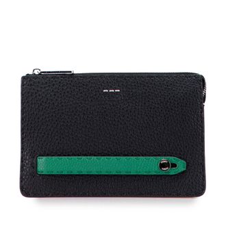 Fendi Pre-owned Womens Leather Zip Wallet - Black - One Size