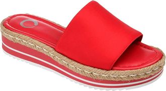 Journee Collection Comfort Foamtm Rosey Sandal Womens Shoes Red : 6.5 M, Textile