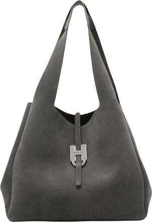 Hogan Suede Metallic H-Clasp Handbag