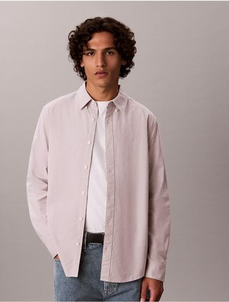 Calvin Klein Jeans Calvin Klein Mens Solid Classic Oxford Button-Down Shirt - Red - XL