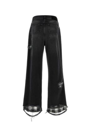 Amiri Ambmje1033 Steelblack Exterior: Cotton Jean