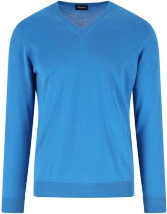 Drumohr V-Neck Sweater - Blue