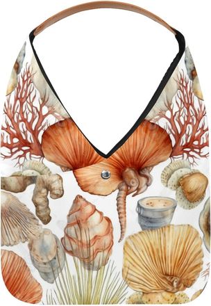 Generic Underwater World Animals Reusable Lightweight Grocery Bags - Foldable Into Compact Pouch, Washable & Sturdy, Multipurpose for Shopping and Travel