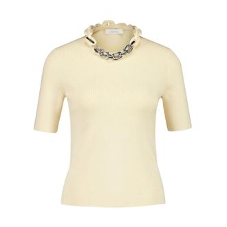 Paco Rabanne Dames, Tops, Beige, Maat: XS Katoen