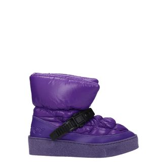 Khrisjoy Purple Polyester Ankle Womens Boots