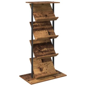 vidaXL Estante De Revistas Con Estante Madera Vieja 68 X 40 X 123.5 Cm Vidaxl