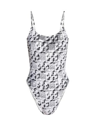 Tory Burch White Animal Print Swimwear