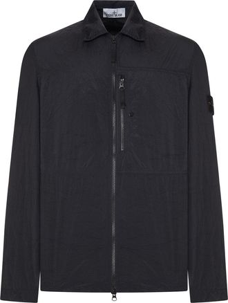 Stone Island NYLON OVERSHIRT WITH STONE ISLAND BADGE - Stone Island - Man