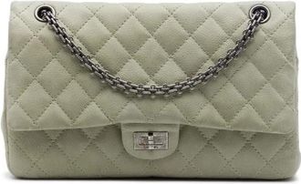 Chanel Pre-owned Vintage Double Flap Shoulder Bag - Dames - Vintage Schoudertas - Groen - ONE Size - Leer - Vintage