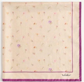 Valentino Garavani PAPIER FLORAL SILK SCARF Woman BUTTER/MULTICOLOUR UNI