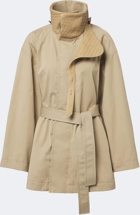 Bottega Veneta Intrecciato cotton trench coat