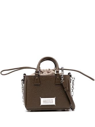 Maison Margiela 5AC Horizontal leather tote bag - Neutrals